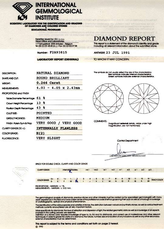 Foto 9 - Diamant IGI 0,246ct Brillant Lupenrein Wesselton, D5747