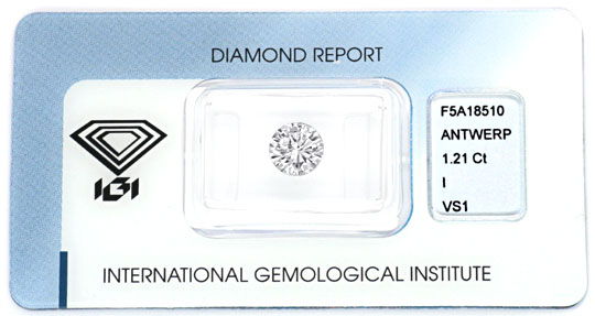 Foto 1 - Einkaräter 1,21Carat Brillant VS1 IGI Gutachten Diamond, D5885