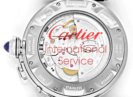 Foto 4 - Cartier Pasha Gitter 38mm Automatik, Stahl Kroko Topuhr, U1207